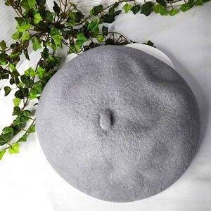 Grey French Style Beret Hat Adjustable NWT